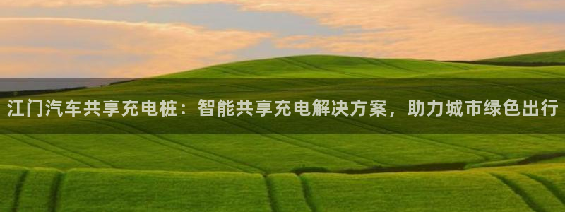 哪里买威廉希尔：江门汽车共享充电桩：智能